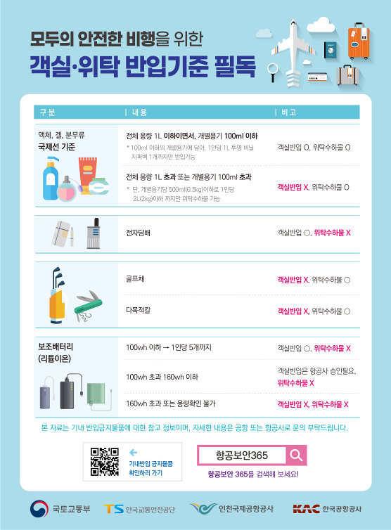 항공보안 자율신고 및 기내반입금지물품 안내 리플릿2