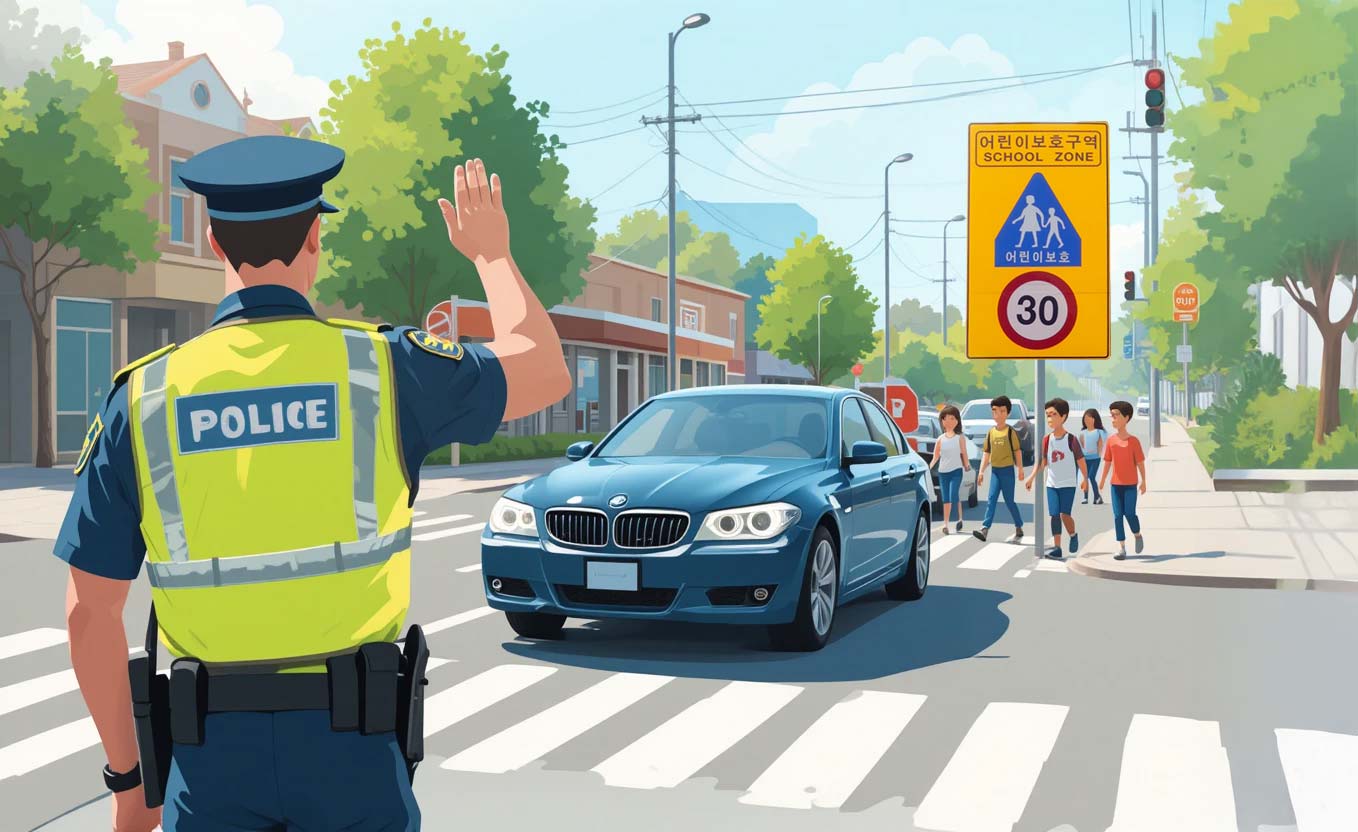 어린이보호구역-속도위반-신호위반-과태료-범칙금
