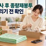 이사 후 종량제봉투 버리기 전 확인