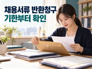 채용서류 반환청구 방법, 불합격 후 원본 서류·청구기한 확인법