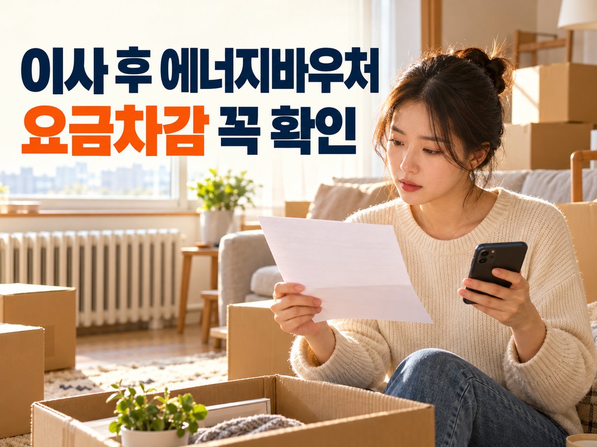 이사 후 에너지바우처 요금차감 꼭 확인 안내