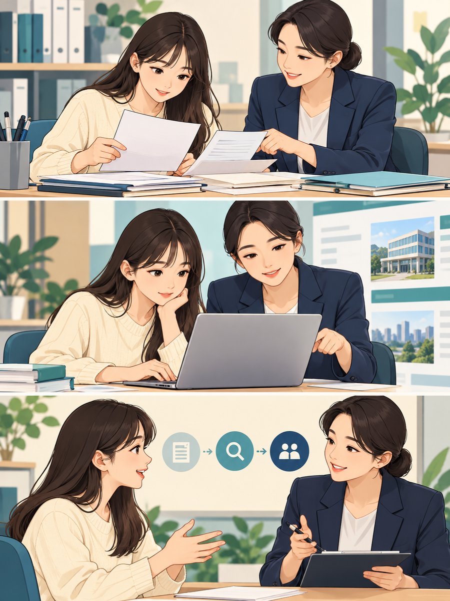 일경험 직무 확인과 멘토 상담, 참여계획 정리 과정 그림