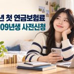 청년 첫 연금보험료, 2009년생 사전신청 안내