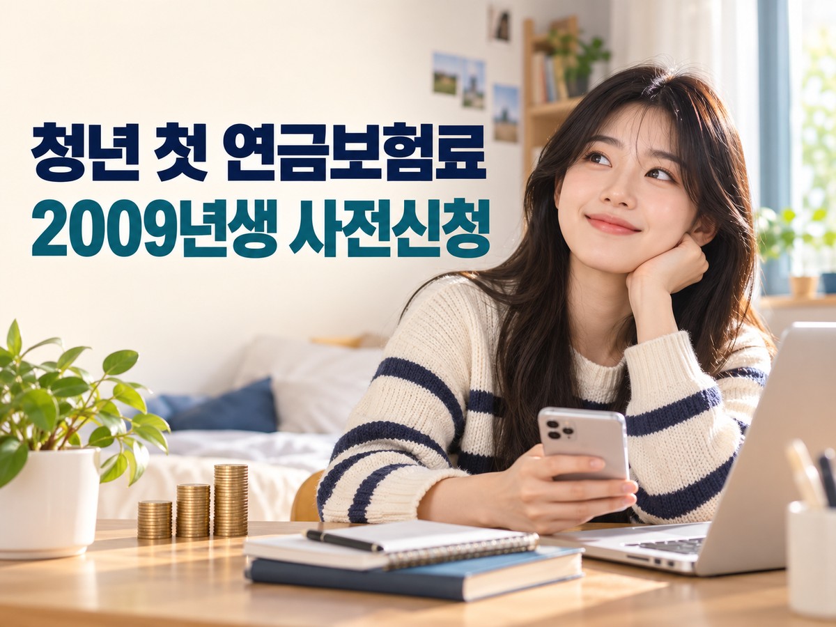 청년 첫 연금보험료, 2009년생 사전신청 안내