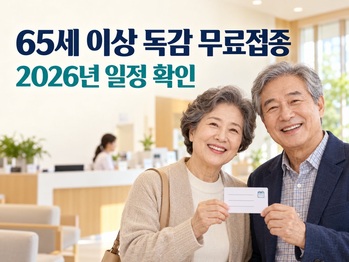 65세 이상 독감 무료접종 2026년 일정 확인