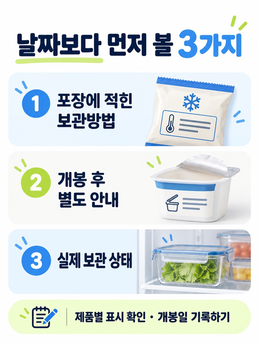 식품 보관방법 개봉 후 안내 실제 보관 상태의 세 가지 확인사항