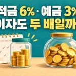 적금 6퍼센트와 예금 3퍼센트의 이자가 두 배인지 묻는 썸네일