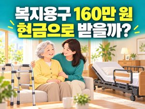복지용구 연 160만 원이 현금 지급인지 묻는 안내 썸네일