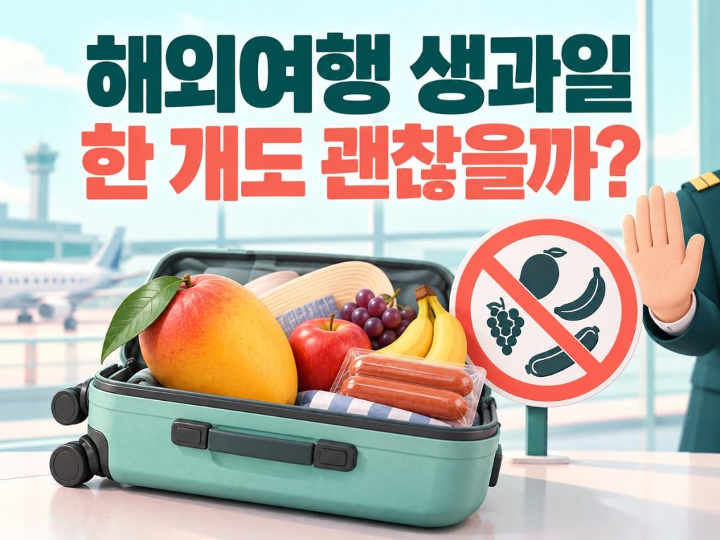 해외여행 생과일·육포 반입, 진공포장이면 괜찮을까? 귀국 전 검역 확인