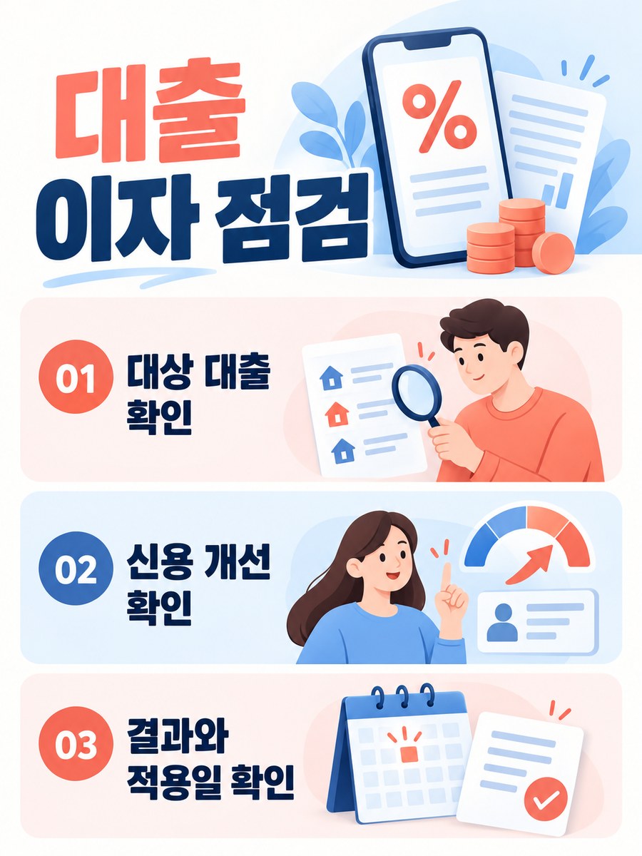 금리인하요구권 대상 대출과 신용 개선 및 결과 확인 순서