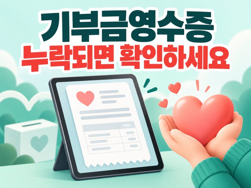 전자기부금영수증 조회, 연말정산에 안 보이면 어디에 요청할까? 안내 썸네일