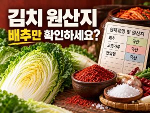 김치 원산지, 배추만 국산이면 될까? 고춧가루·소금 표시 읽는 법 안내 썸네일