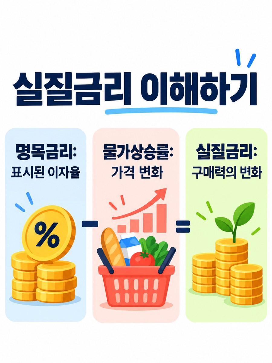 실질금리 확인 순서를 보여주는 안내 이미지