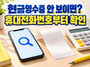 현금영수증 조회가 안 될 때 휴대전화번호 등록부터 확인하라는 안내