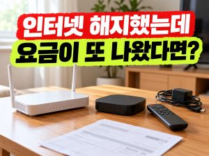 인터넷 해지 후 요금이 또 청구됐을 때 해지일과 장비 반납을 확인하라는 안내