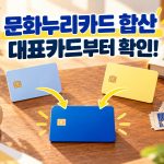 문화누리카드 잔액을 한 카드로 합산하기 전에 대표카드를 확인하라는 안내