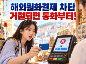 해외원화결제 차단 뒤 카드 승인이 거절되면 통화부터 확인하라는 안내