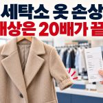 세탁소 옷 손상 배상은 20배가 끝인지 묻는 문구와 겨울 코트·영수증