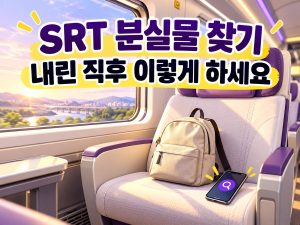 SRT에서 두고 내린 분실물을 찾는 순서를 안내하는 대표이미지