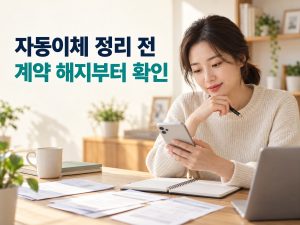 자동이체 정리 전 계약 해지부터 확인 안내