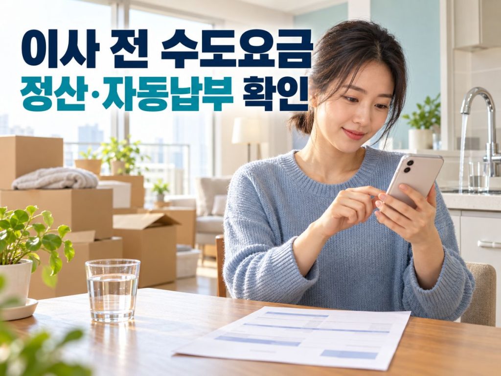 이사 전 수도요금 정산과 자동납부 확인