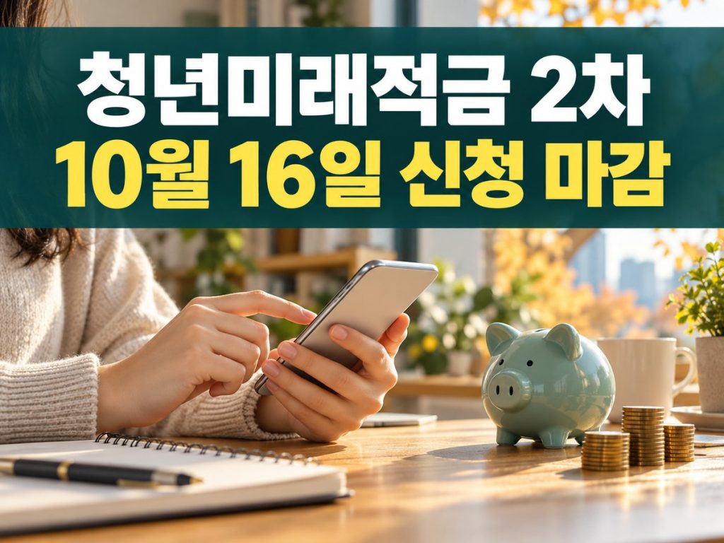청년미래적금 2차 10월 16일 신청 마감 안내